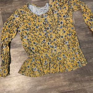 Yellow floral shirt